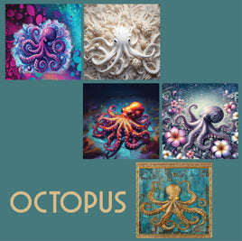 zipper bag panels Octopus