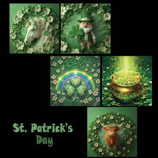 zipper bag panels St. Patrick's Day