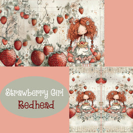 Notebook Cover-7.5x9.75 in Strawberry Girl Redhead