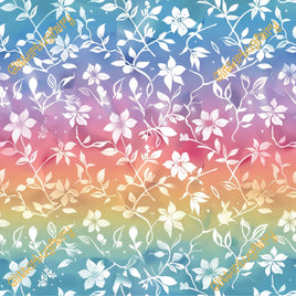 Rainbow Ombre Floral