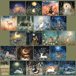 zipper bag panels Magic Woodland Animals Gift Card (4.5x5) Jumbo