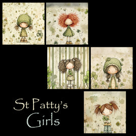 zipper bag panels St Patty's Girls