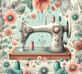 Glitterbug Big Bundle Sewing Peach and Teal
