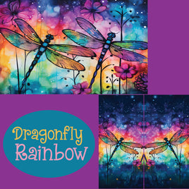 Notebook Cover-7.5x9.75 in Dragonfly Rainbow