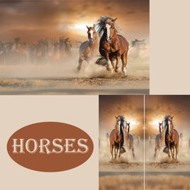 Notebook Cover-7.5x9.75 in Horses