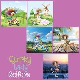 zipper bag panels Quirky Lady Golfers