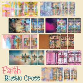 Mini Notebook Covers- Faith Rustic Cross