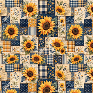 Sunflower Denim Patchwork