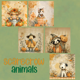 zipper bag panels Scarecrow Animals