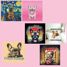 zipper bag panels NEW STYLE French Bulldogs