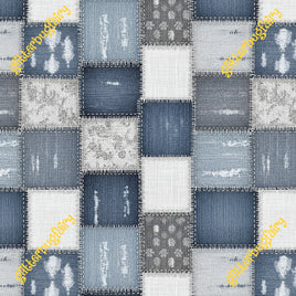 Blue Denim Patchwork