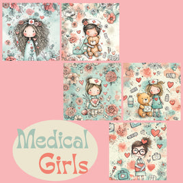 zipper bag panels NEW STYLE Medical Girls