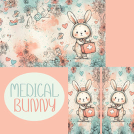 Notebook Cover-7.5x9.75 in Medical Bunny