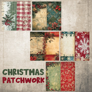 zipper bag panels Christmas Patchwork