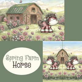 Notebook Cover-7.5x9.75 in Spring Farm Horse