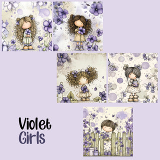 zipper bag panels Violet Girls