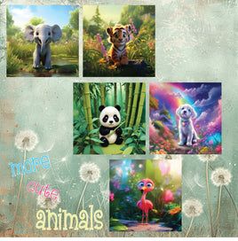 zipper bag panels NEW STYLE More Cute Animals