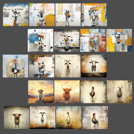 zipper bag panels NEW STYLE Farm Animals Gift Card (4.5x5) Jumbo