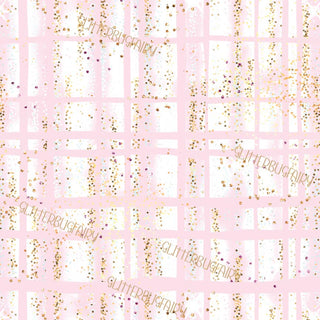 Easter Glitter Pink Plaid