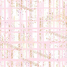 Easter Glitter Pink Plaid