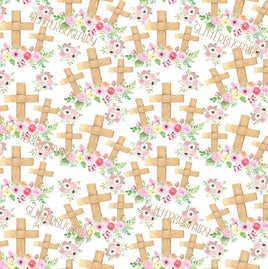 Cross with Flowers