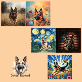 zipper bag panels NEW STYLE German Shepherds