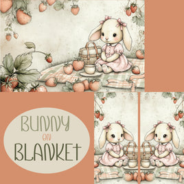Notebook Cover-7.5x9.75 in Bunny on Blanket