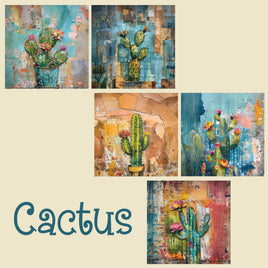 zipper bag panels Cactus