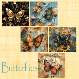 zipper bag panels NEW STYLE Butterflies