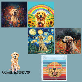 zipper bag panels NEW STYLE Golden Retrievers