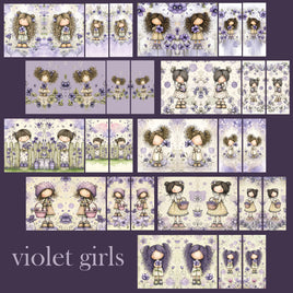Mini Notebook Covers- Violet Girls