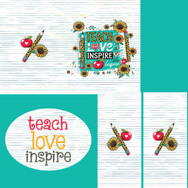 Notebook Cover-7.5x9.75 in Teach Love Inspire