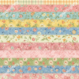 Quilted Floral Stripes