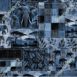 Blue Elephant Patchwork
