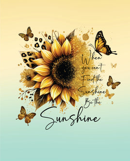 Printed Vinyl Panel 8.5x10.5 Sunflower: Be the Sunshine