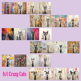 zipper bag panels NEW STYLE Crazy Cats 4x4 Jumbo