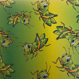 Grasshoppers on Green Ombre