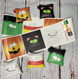 5x7 zipper bag panels NEW STYLE Halloween Googly Guys