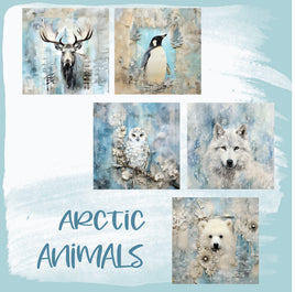 zipper bag panels NEW STYLE Arctic Animals