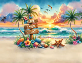 Tote Panel Live Laugh Relax