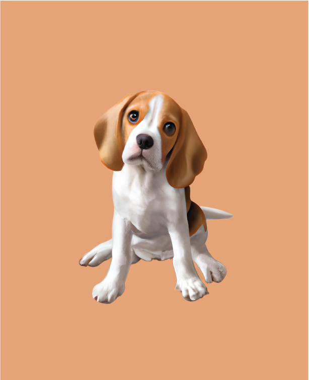 Printed Vinyl Panel 8.5x10.5 Beagle| Glitterbugfairy