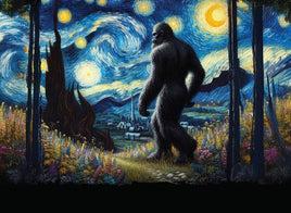 Tote Panel Big Foot Starry Night