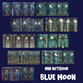 Mini Notebook Covers- Blue Moon