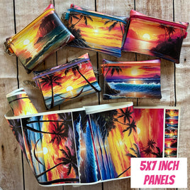 5x7 zipper bag panels NEW STYLE  Beach Sunset