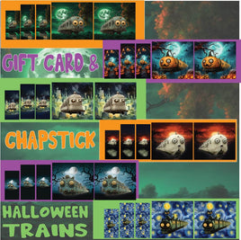 Halloween Train Gift Card & Chapstick