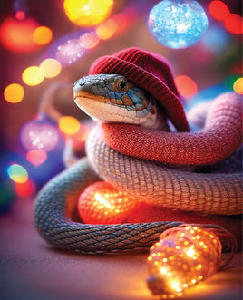 Printed Vinyl Panel 8.5x10.5 Christmas Snake