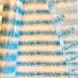 Clear Glitter Stripes Aqua TPU
