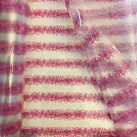 Clear Glitter Stripes Pink TPU