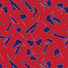 Color Guard Navy on Red