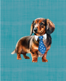 Printed Vinyl Panel 8.5x10.5 Dachshund